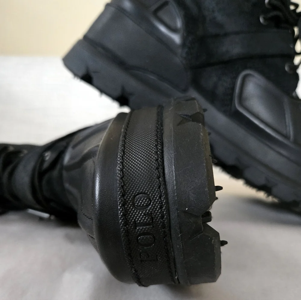 NWOB POLO RALPH LAUREN Men's   Black Waterproof Leather-Suede  Boots Size:11 - Picture 5 of 13